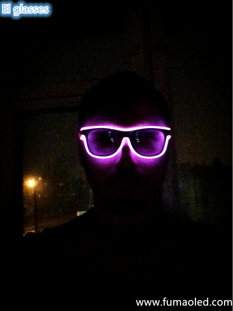 Purple Color EL Glasses