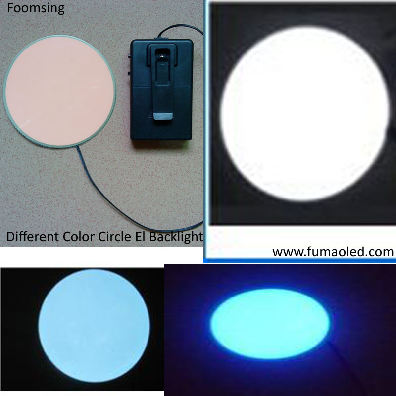 Diameter 10CM Circle Pink Off White On EL Backlight  with  Inverter in 2020