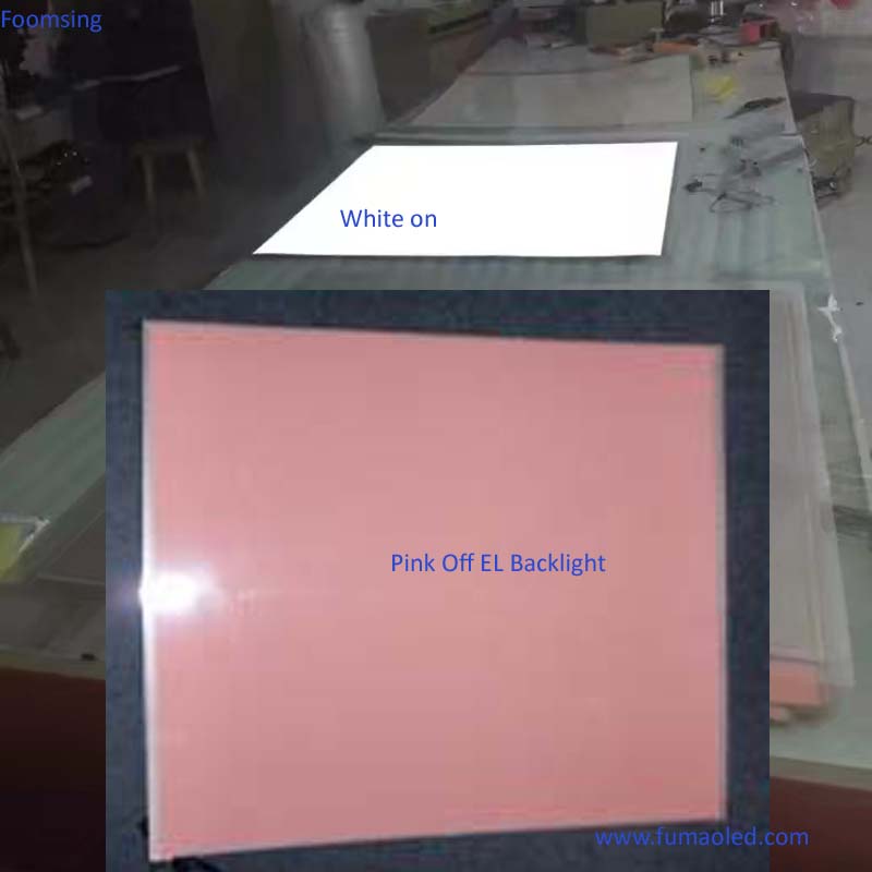 A3 Size Pink Off White on El Sheet Backlight With DC12V Inverter