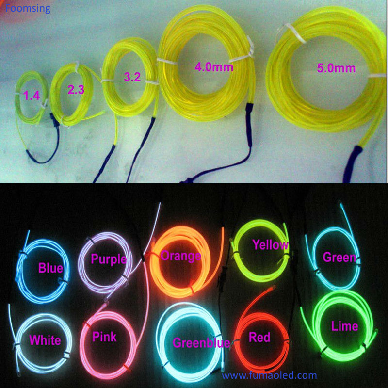 High Quality And Long Life Time  5mm Diameter Lime Color El Wire