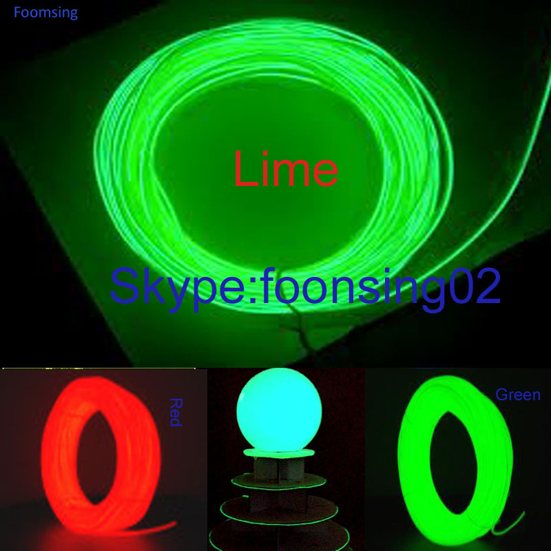 High Quality And Long Life Time  5mm Diameter Lime Color El Wire