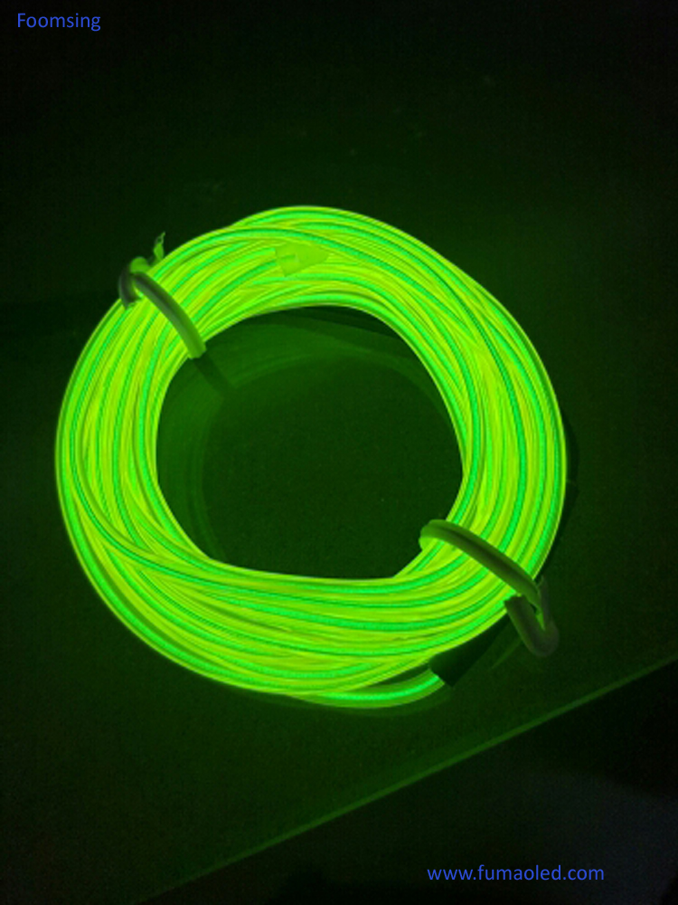 High Quality And Long Life Time  5mm Diameter Lime Color El Wire