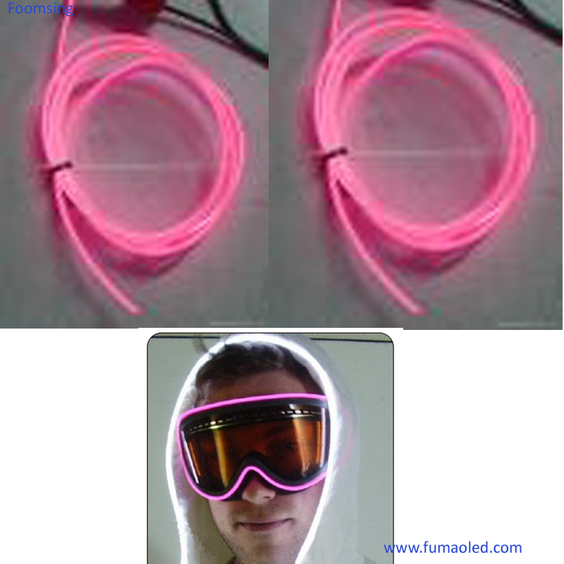 Pink Color El Wire in 2.3mm Diameter With Inverter