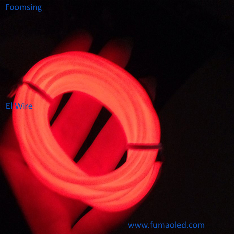 Pink Color El Wire in 2.3mm Diameter With Inverter