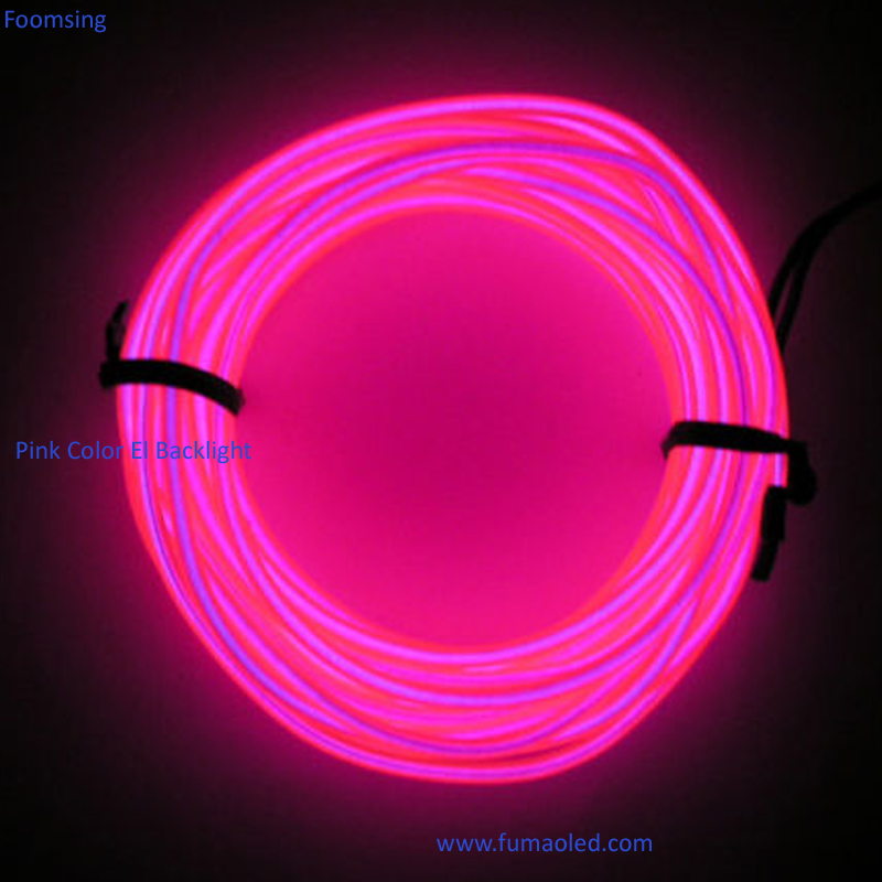 Pink Color El Wire in 2.3mm Diameter With Inverter