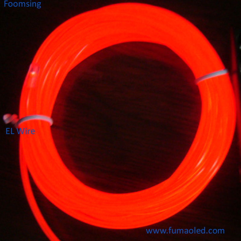 Red Color EL Wire In Diameter 5MM
